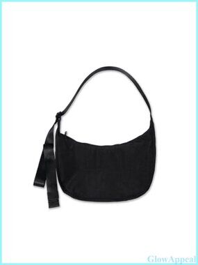 Nylon Crossbody Crescent Bag Slouchy Shoulder Bag Adjustable Strap